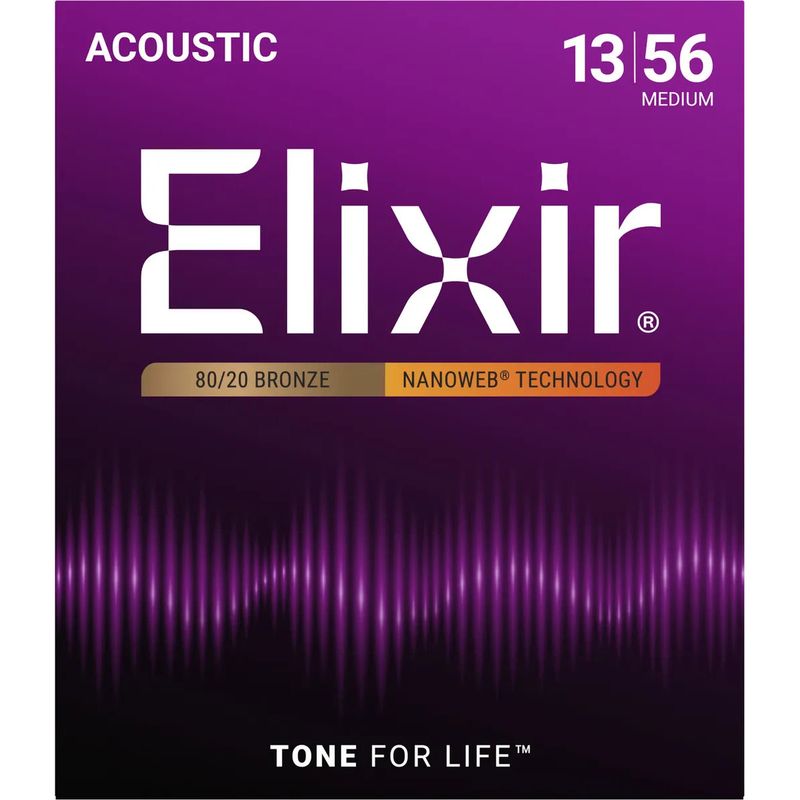 Elixir 11102 Nanoweb ak. gitarstr. 80/20 Bronze 013-056