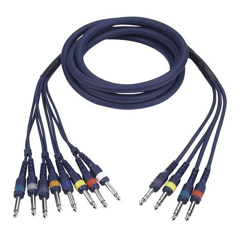 DAP FL69300 Studiosnake, 8 Jack mono > 4 Jack stereo, 3 meter