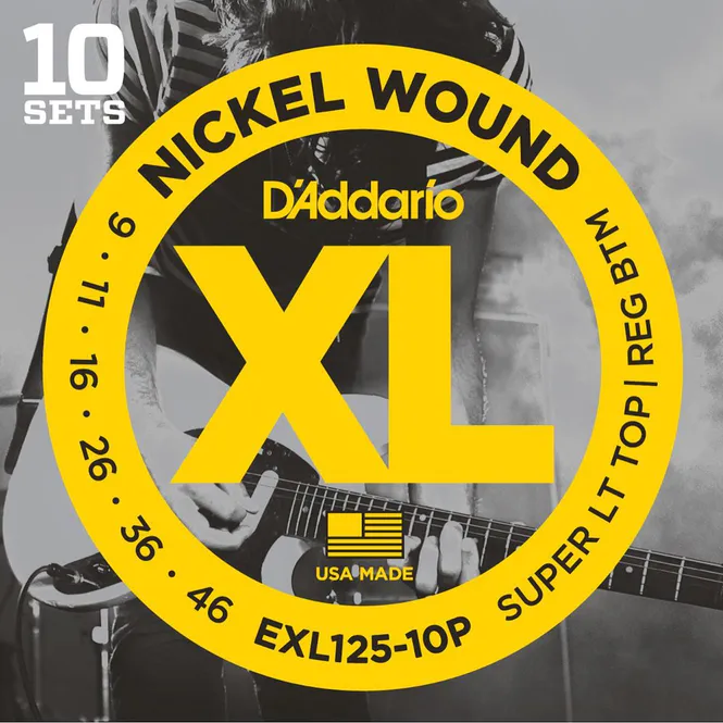 Hovedbilde D'Addario EXL125-10P Elgitarstrenger, 009-046, 10 sett