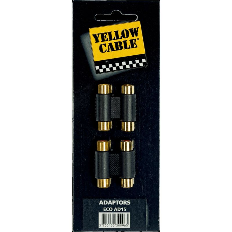 Yellow Cable AD15 - 2x hunn RCA til 2x RCA adapter, 2 stk