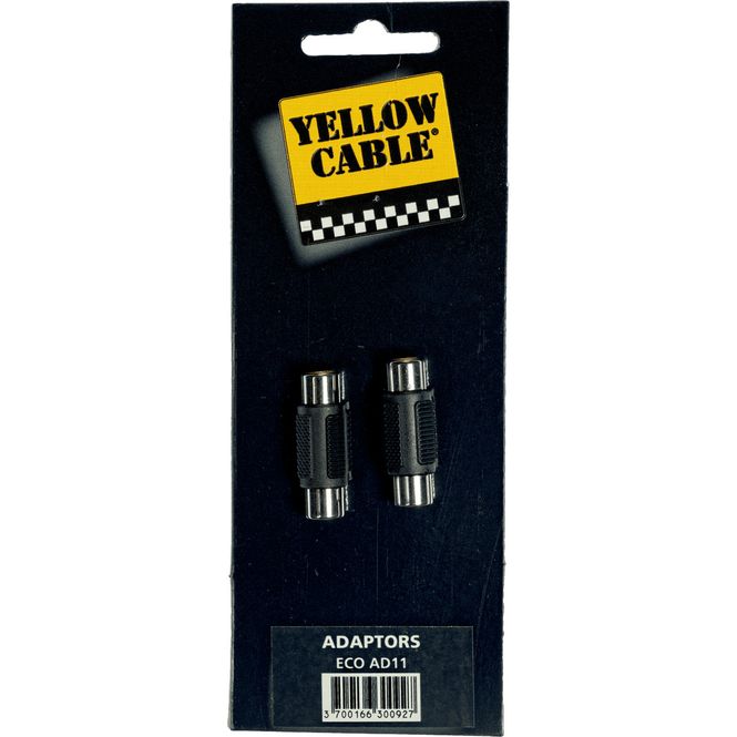 Hovedbilde Yellow Cable AD11 - RCA hunn til RCA hunn adapter, 2 stk
