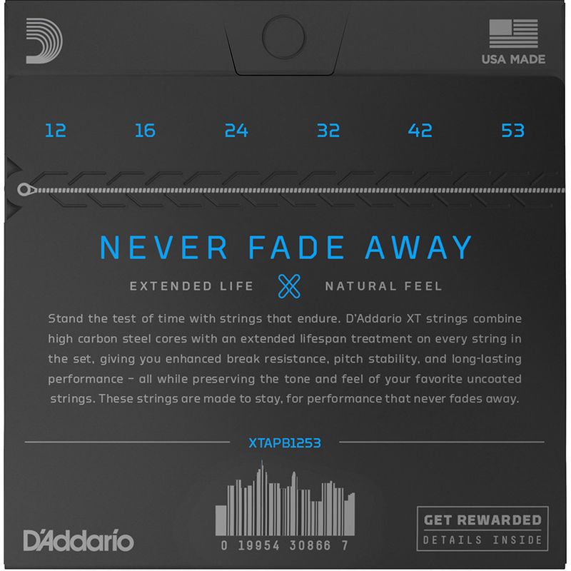 D'Addario XTAPB1253 Akustisk gitar Phosphor Bronze Regular Light