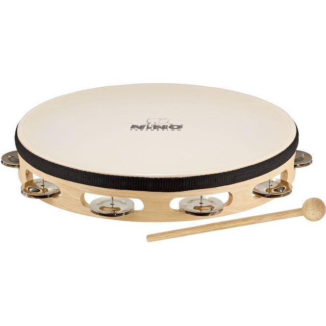 Hovedbilde Meinl NINO25 Tamburin av tre med skinn 10