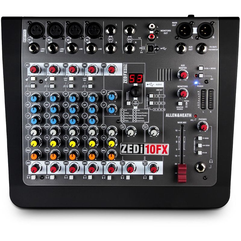 A&H ZEDi10FX Hybrid compact mixer 4×4 USB interface, FX