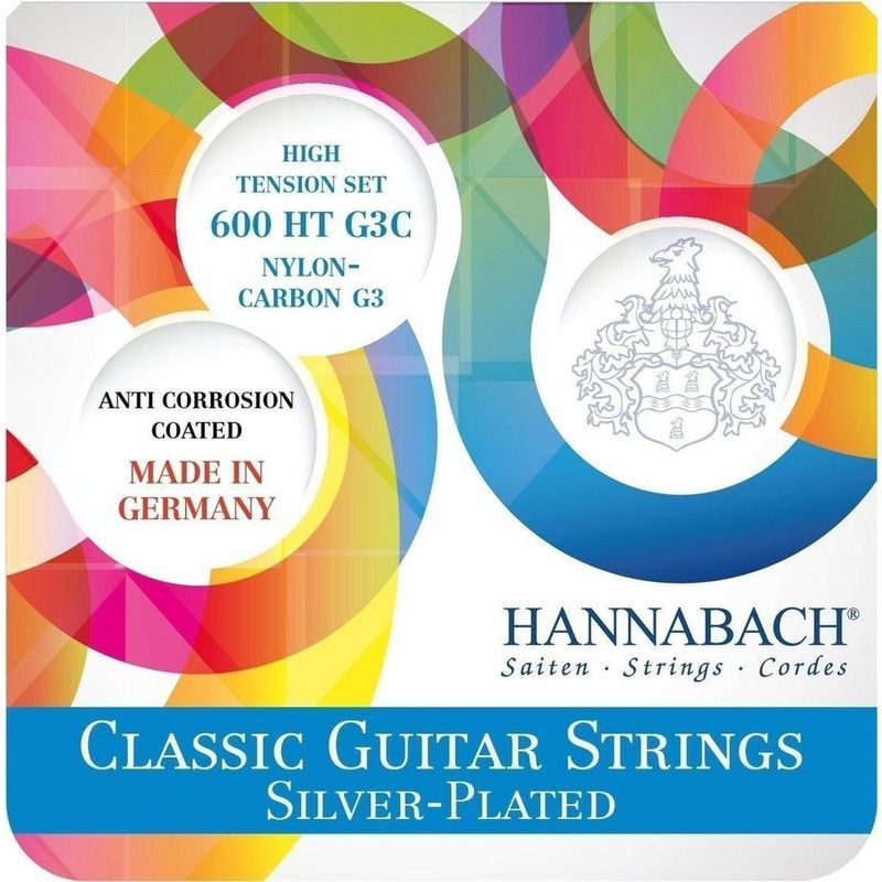 Hannabach 600 HT G3C Strengesett klassisk gitar, High Tension