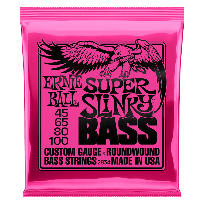 Hovedbilde Ernie Ball 2834 Super Slinky strenger elbass 4-strengs, 045-100