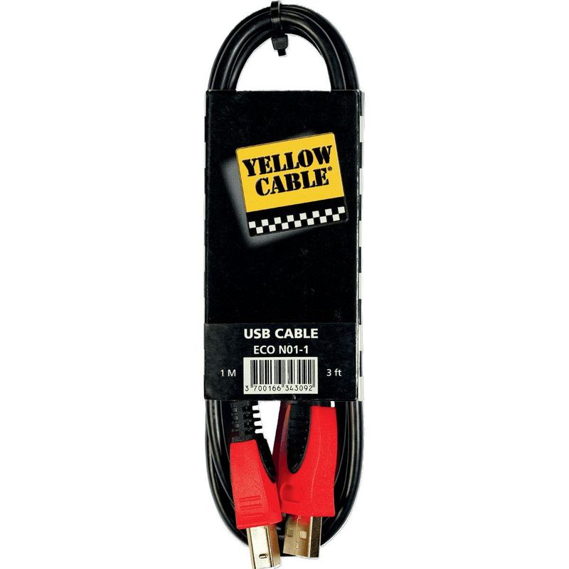 Yellow Cable N01-1 USB A/B-kabel 1m