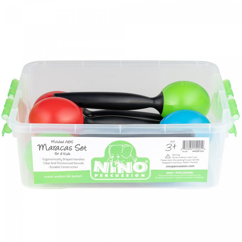 Meinl NINOSET575 Maracas-sett Medium 20 cm, 6 stk