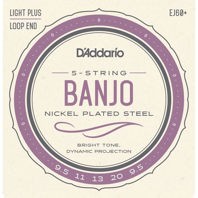 Hovedbilde D'Addario EJ60+ Strengesett for 5-strengs banjo, Light Plus