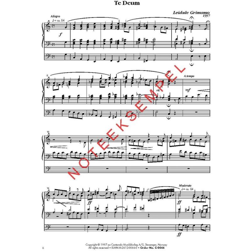 Festmusikk for orgel, hefte 4