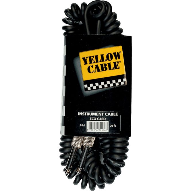 Hovedbilde Yellow Cable G46T - 1/4 jack coil gitarkabel, 6m