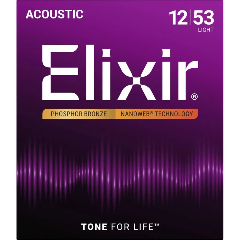 Elixir 16052 Nanoweb ak. gitarstr. Phosphor Bronze 012-053