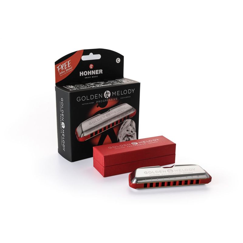Hohner Golden Melody Progressive D Diatonisk munnspill