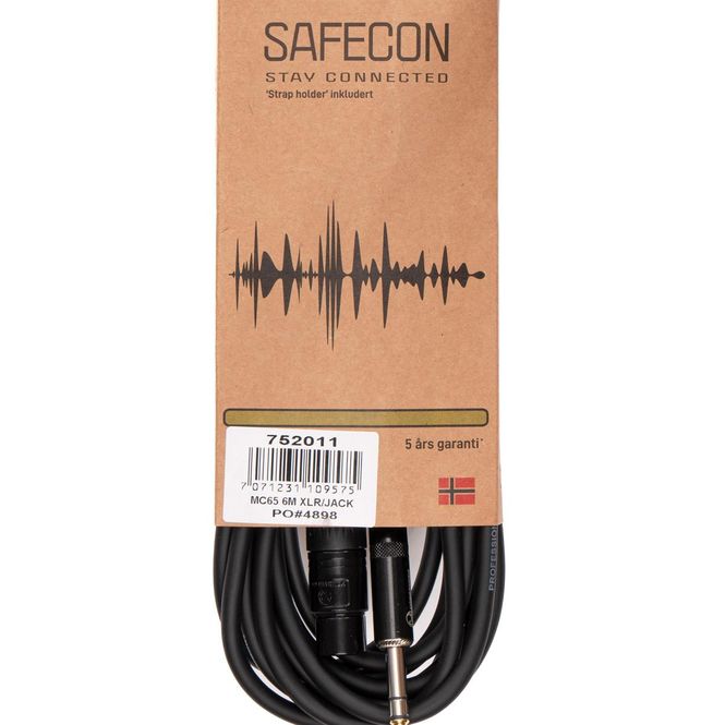Hovedbilde Safecon MC65 6m Jack/XLR hunn