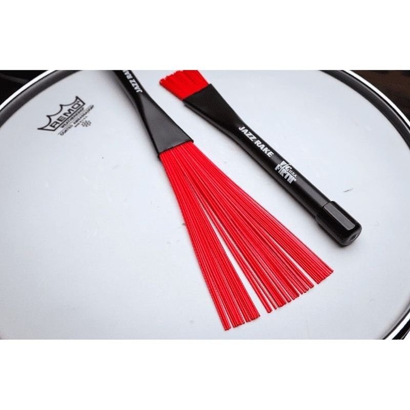 Vic Firth BJR Jazz Rake Red Plastic - Røde plastvisper
