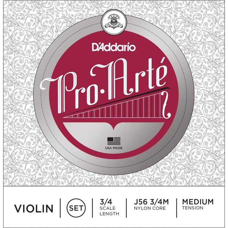 D'Addario J56 3/4M Fiolinstrenger 3/4 str. Pro-Arté Medium Tension