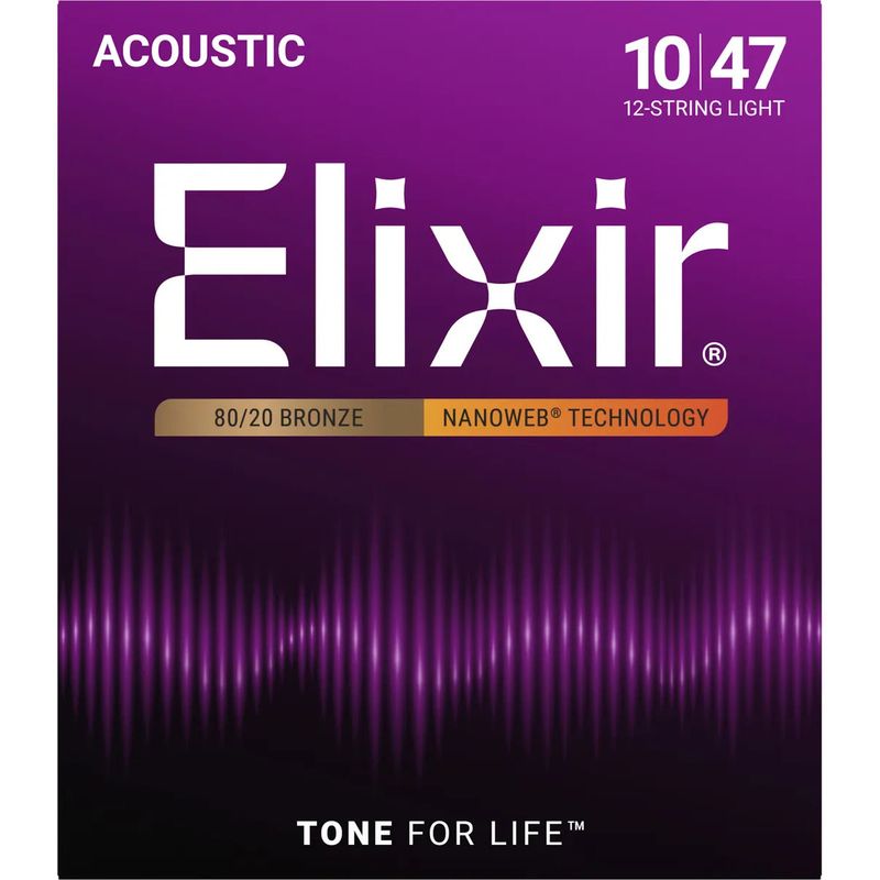 Elixir 11152 Nanoweb 12-str. ak. gitarstr. 80/20 Bronze 010-047
