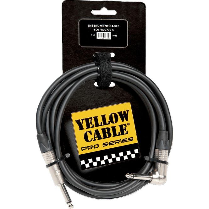 Hovedbilde Yellow Cable PROG73D-C Gitarkabel Neutrik vinkel/rett 3m