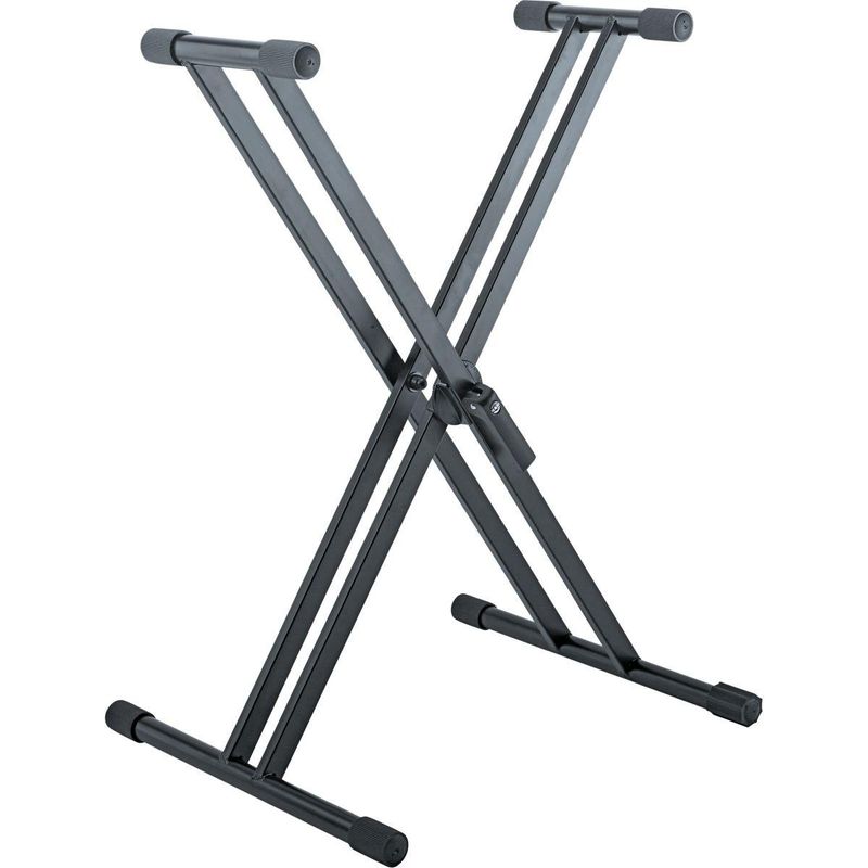 K&M 18993-015-55 Keyboardstativ med doble benstag, svart