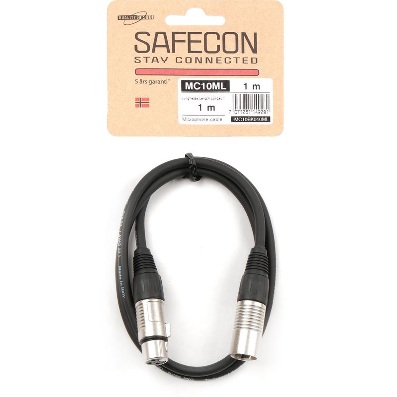 Safecon MC50 (MC10ML) Mikrofonkabel XLR 1m