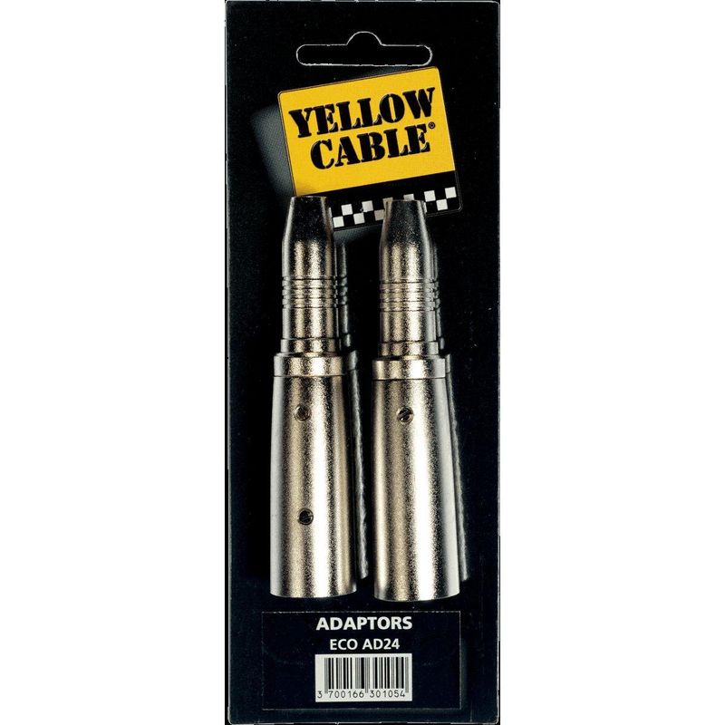 Yellow Cable AD24 - Jack stereo hunn til XLR hann adapter, 2 stk
