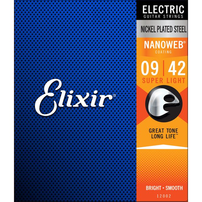 Hovedbilde Elixir Nanoweb Elgitarstrenger 12002, Super Light, 009-042