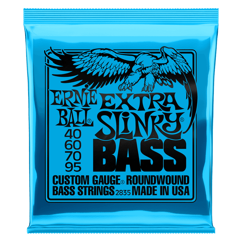 Ernie Ball 2835 Extra Slinky strenger elbass 4-strengs, 040-095