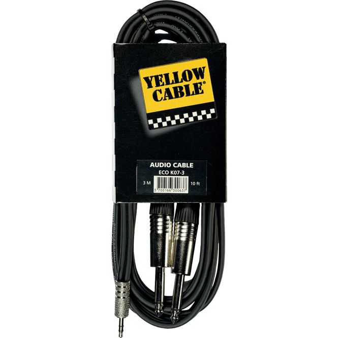 Hovedbilde Yellow Cable K07M-3 - 2 x 1/4 jack til 3,5 mm TRS jack kabel, 3m