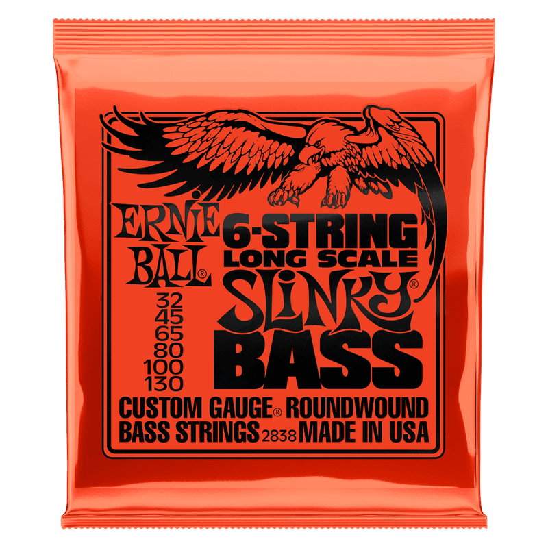 Ernie Ball 2838 Slinky strenger elbass 6-strengs, 032-130