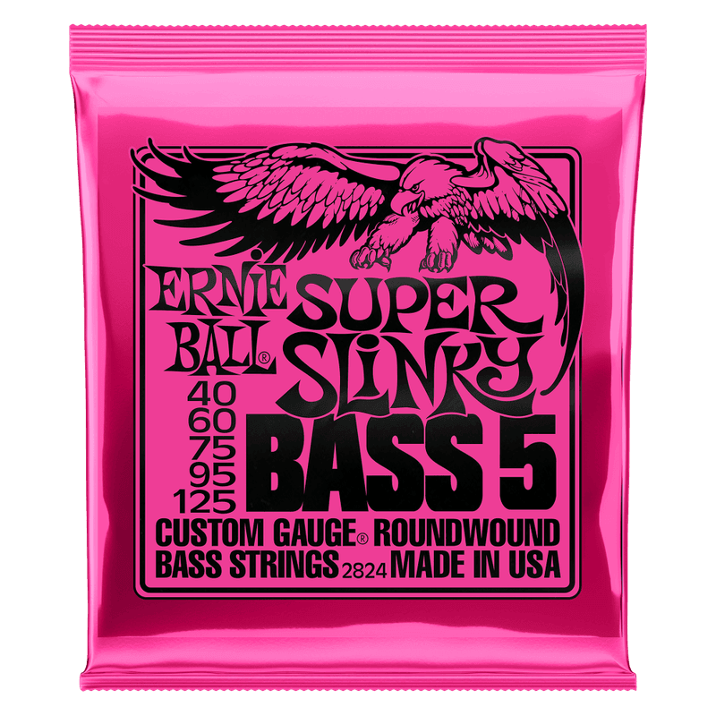Ernie Ball 2824 Super Slinky strenger elbass 5-strengs, 040-125
